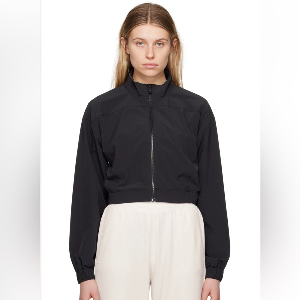 ALO Yoga Lightweight Black Bomber Jacket.